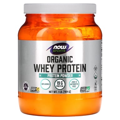Сывороточный протеин NOW Foods Sports Organic, оттенок Unflavored, 454 г, 1 lb