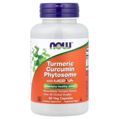 Куркумин NOW Foods Turmeric Phytosome with Meriva®, 500 мг, 60 растительных капсул