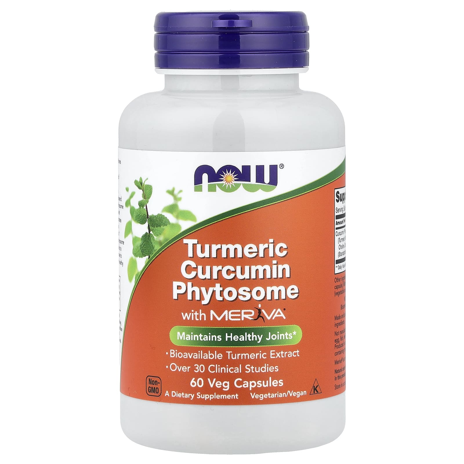 Куркумин NOW Foods Turmeric Phytosome with Meriva®, 500 мг, 60 растительных капсул
