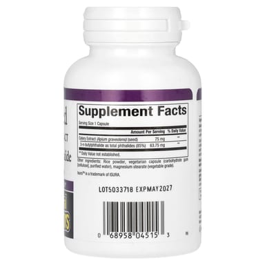 Семена сельдерея Natural Factors Standardized Extract, 60 растительных капсул