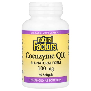 Коэнзим Q10 Natural Factors, 100 мг, 60 мягких капсул
