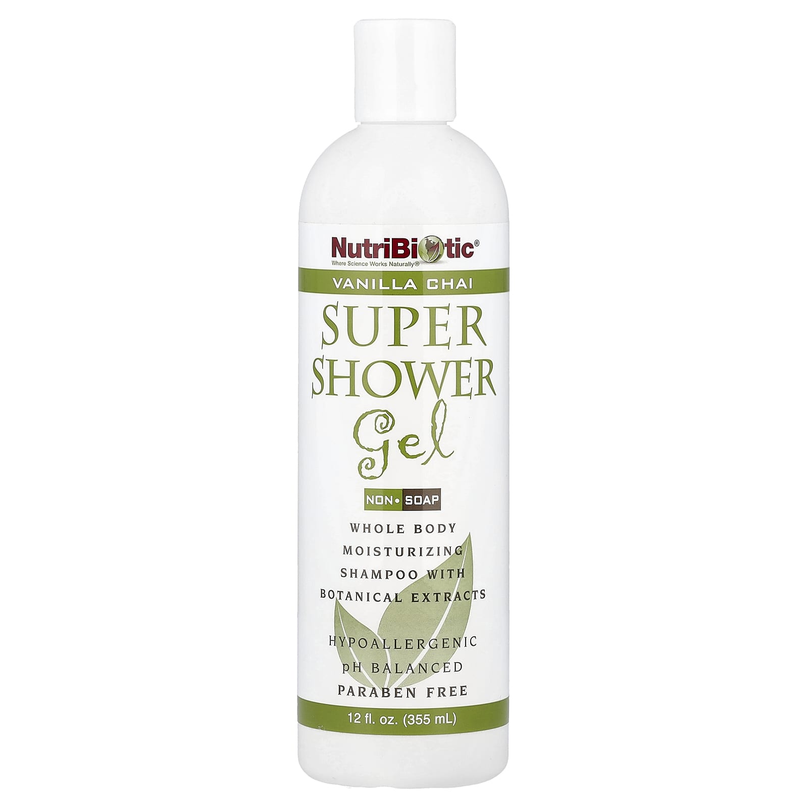 Гель для душа NutriBiotic Super Non-Soap Vanilla Chai, 355 мл