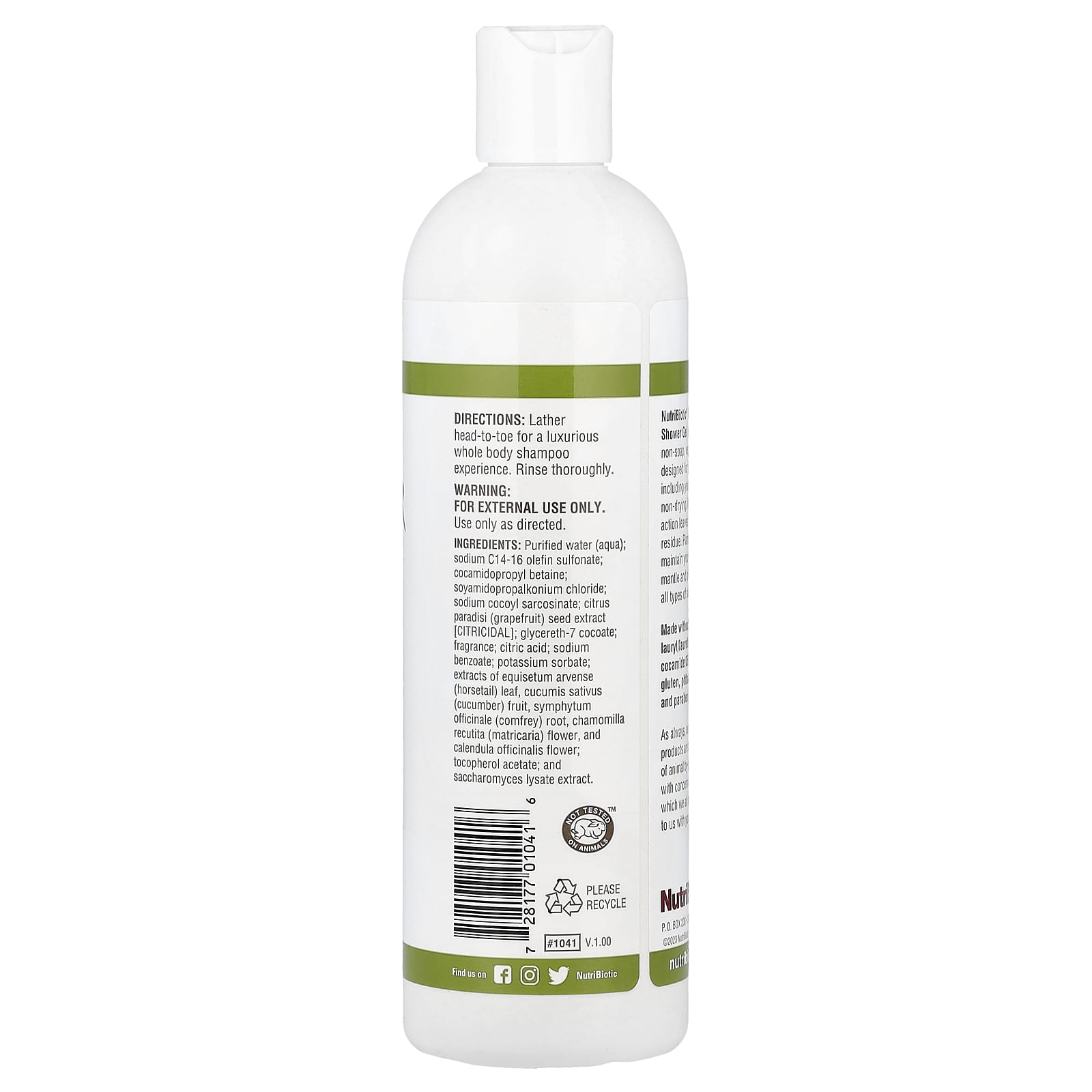 Гель для душа NutriBiotic Super Non-Soap Vanilla Chai, 355 мл — фото 2