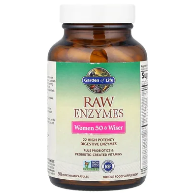 Фото товара: Ферменты Garden of Life RAW Women 50 & Wiser, 90 растительных капсул