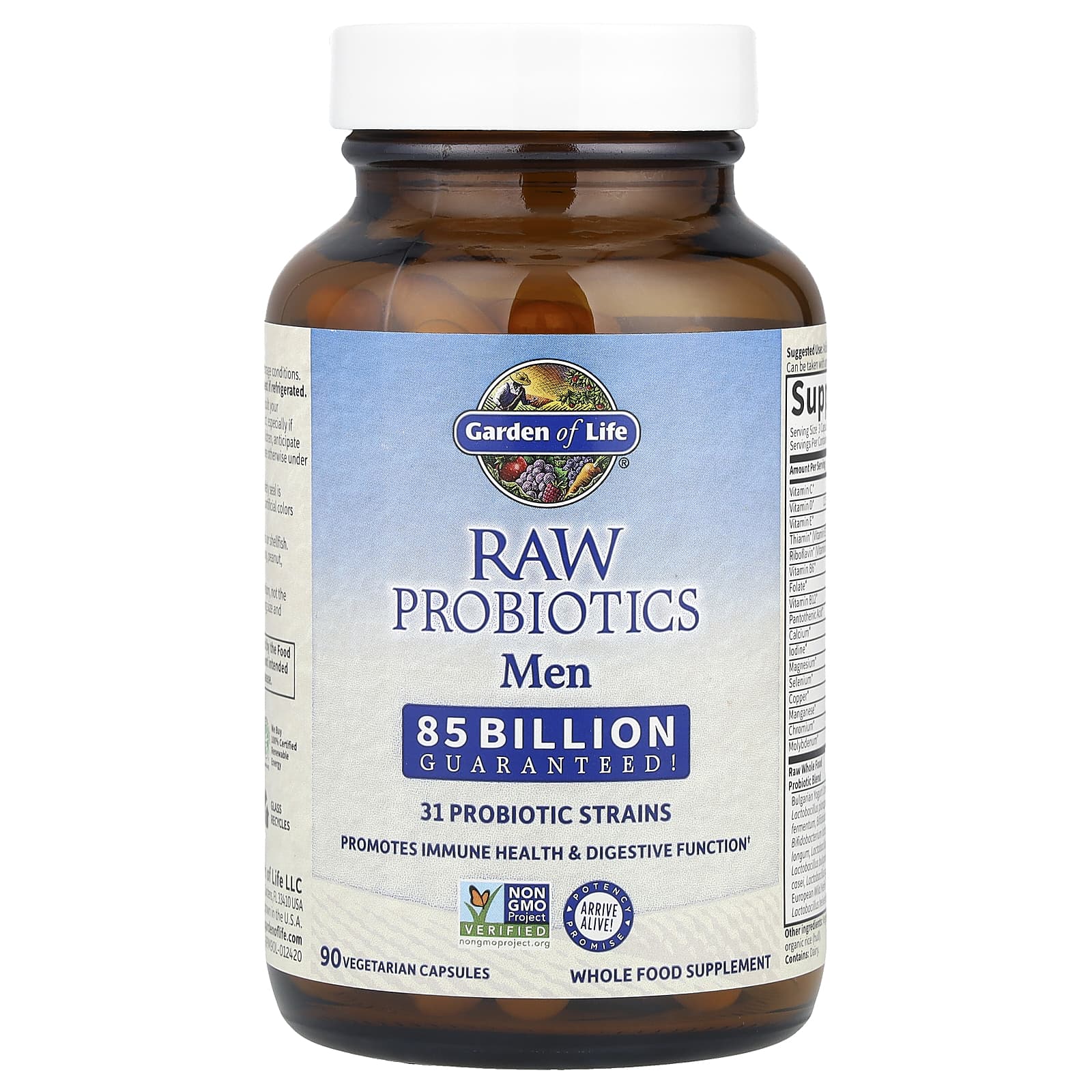 Пробиотик Garden of Life RAW Men, 90 растительных капсул