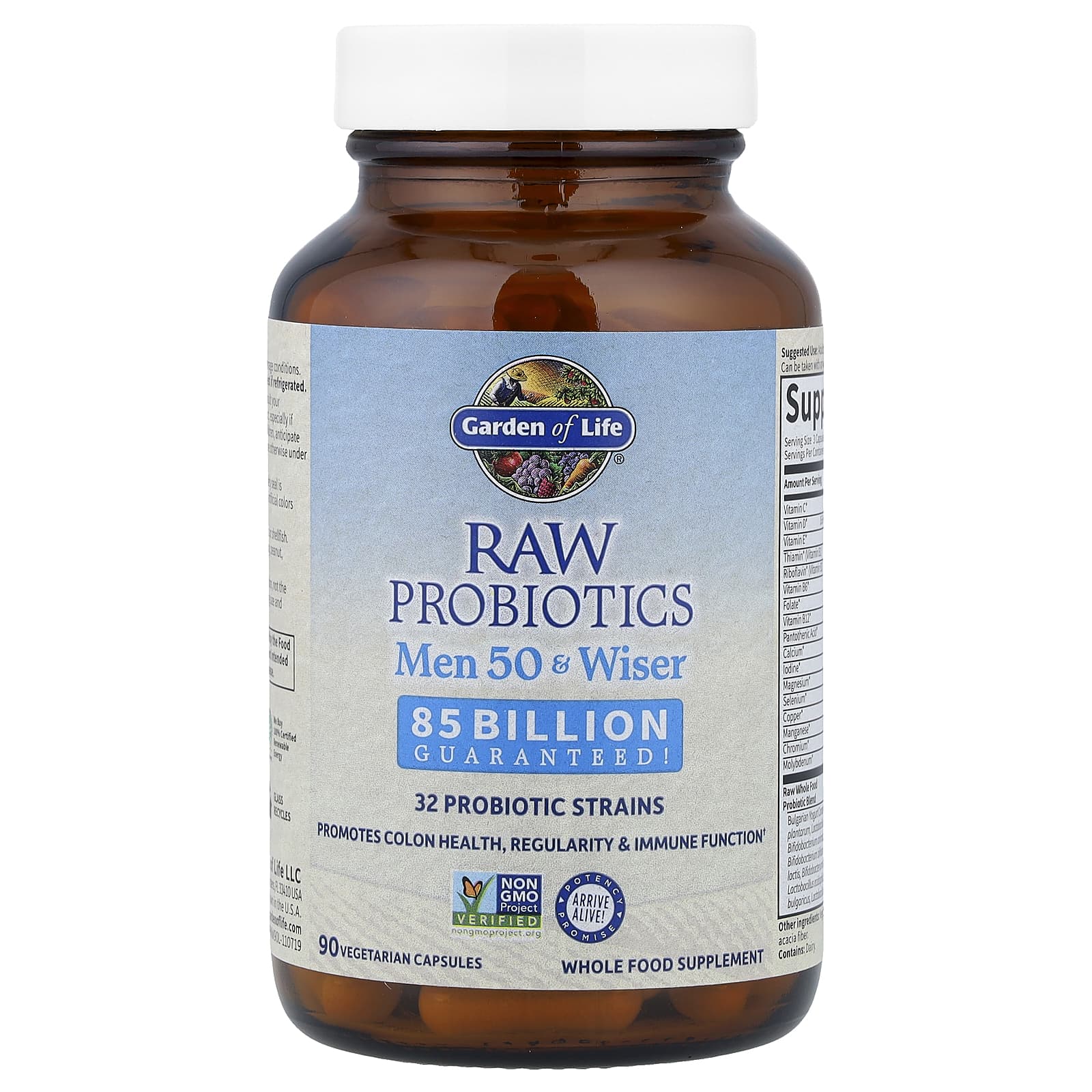 Пробиотик Garden of Life RAW Men 50 & Wiser, 90 растительных капсул