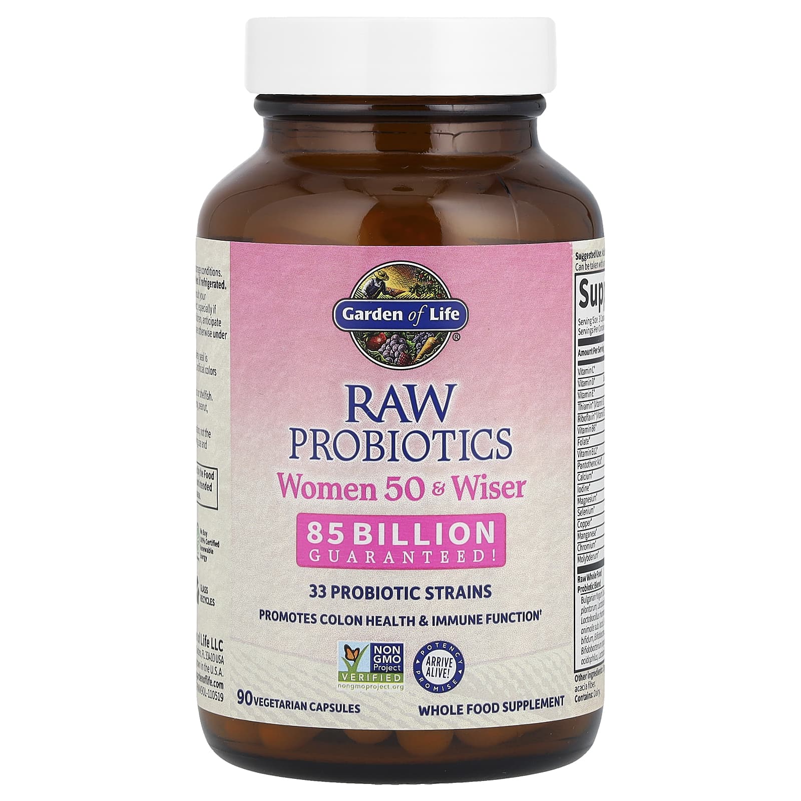 Пробиотик Garden of Life RAW Women 50 & Wiser, 90 растительных капсул