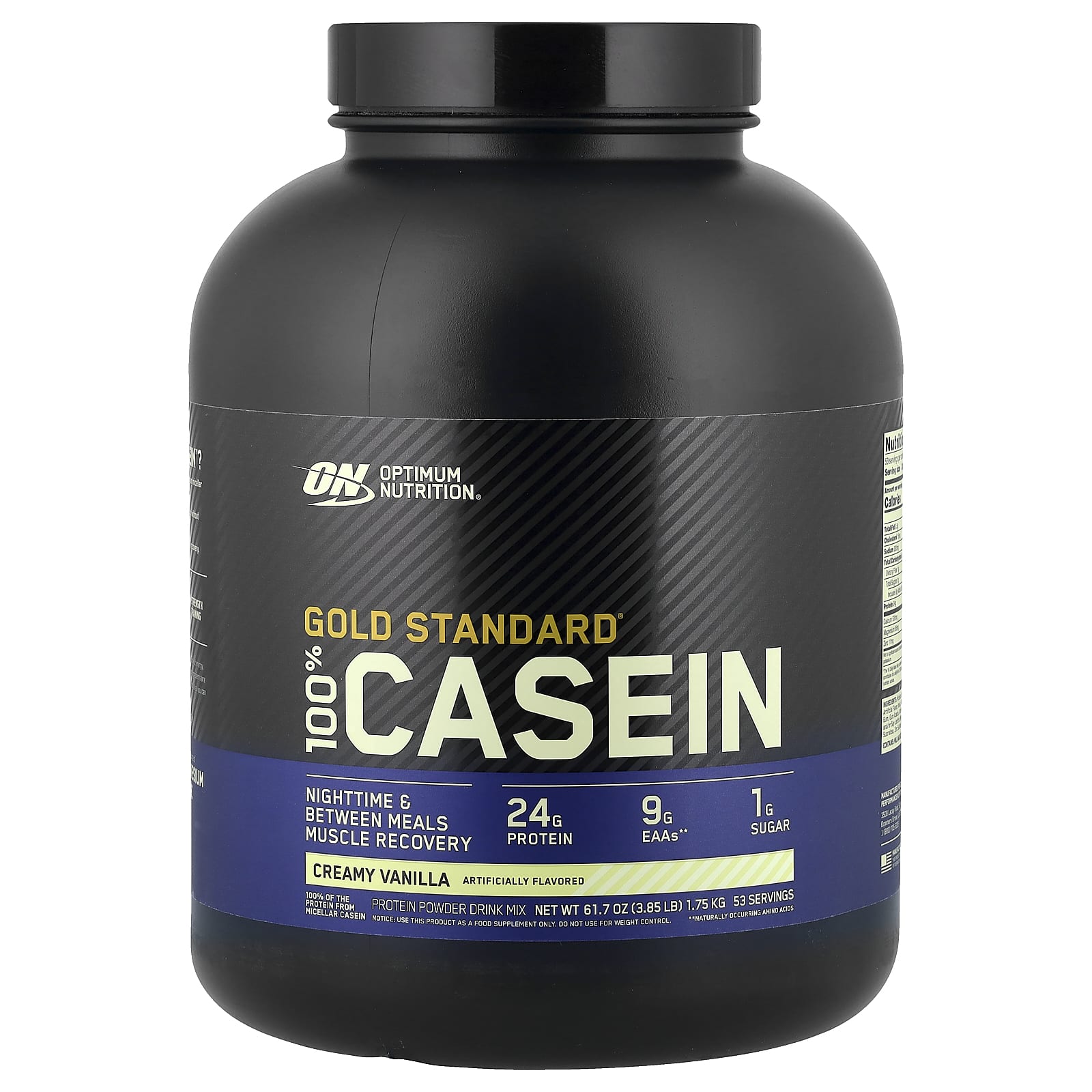 Казеин Optimum Nutrition, 3.85 фунта (1.75 кг), Кремовый ванильный