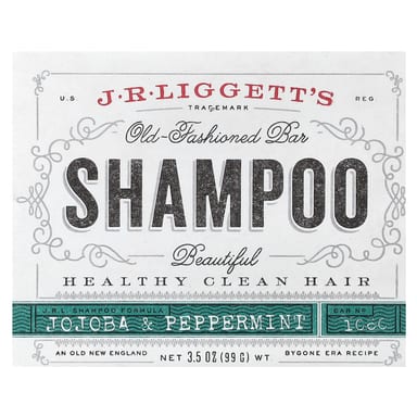 Шампунь J.R. Liggett's Old Fashioned Bar Jojoba & Peppermint, 99 г, батончик