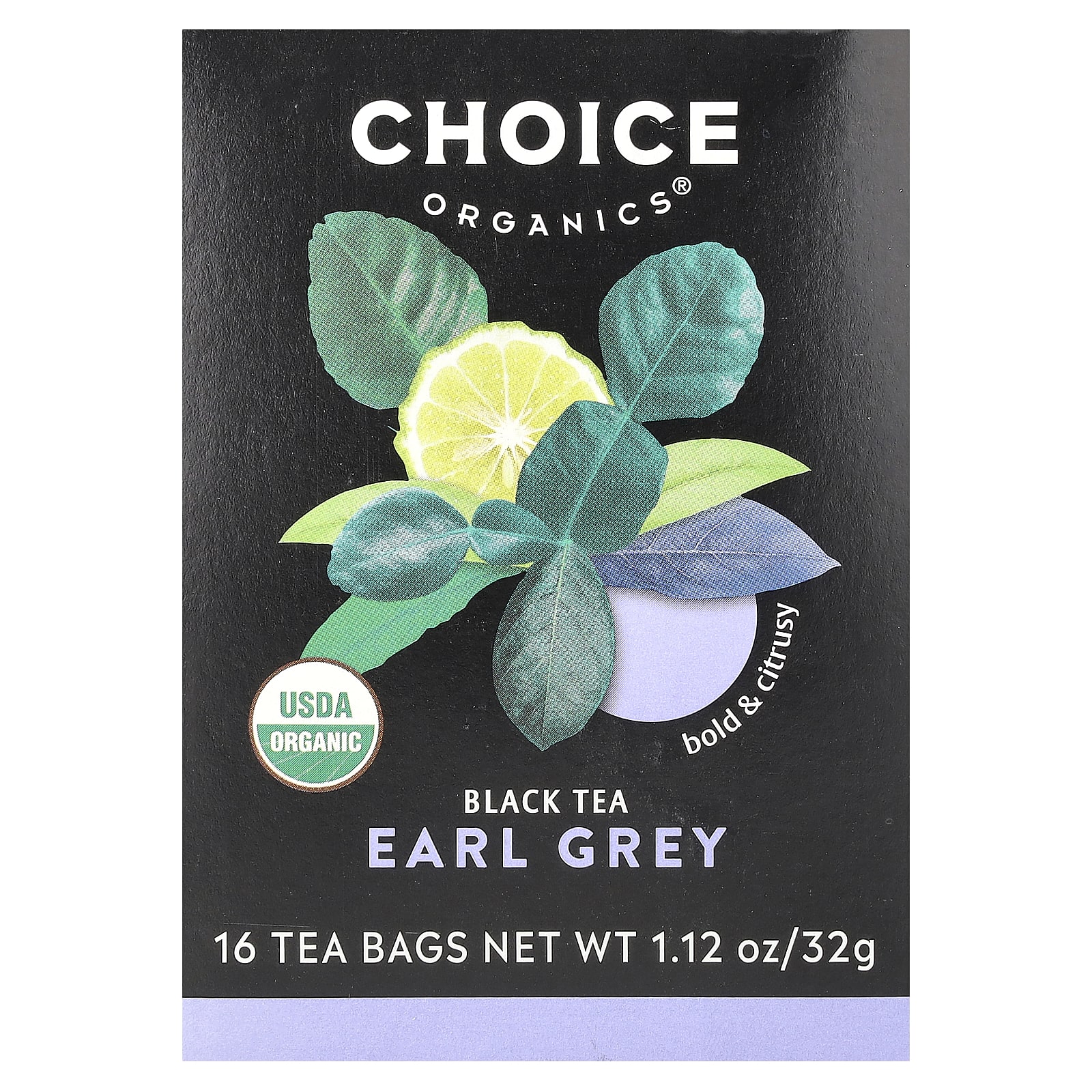 Чай Choice Organics Black Earl Grey, оттенок 16 Tea Bags, 32 г, чайные пакетики — фото 2