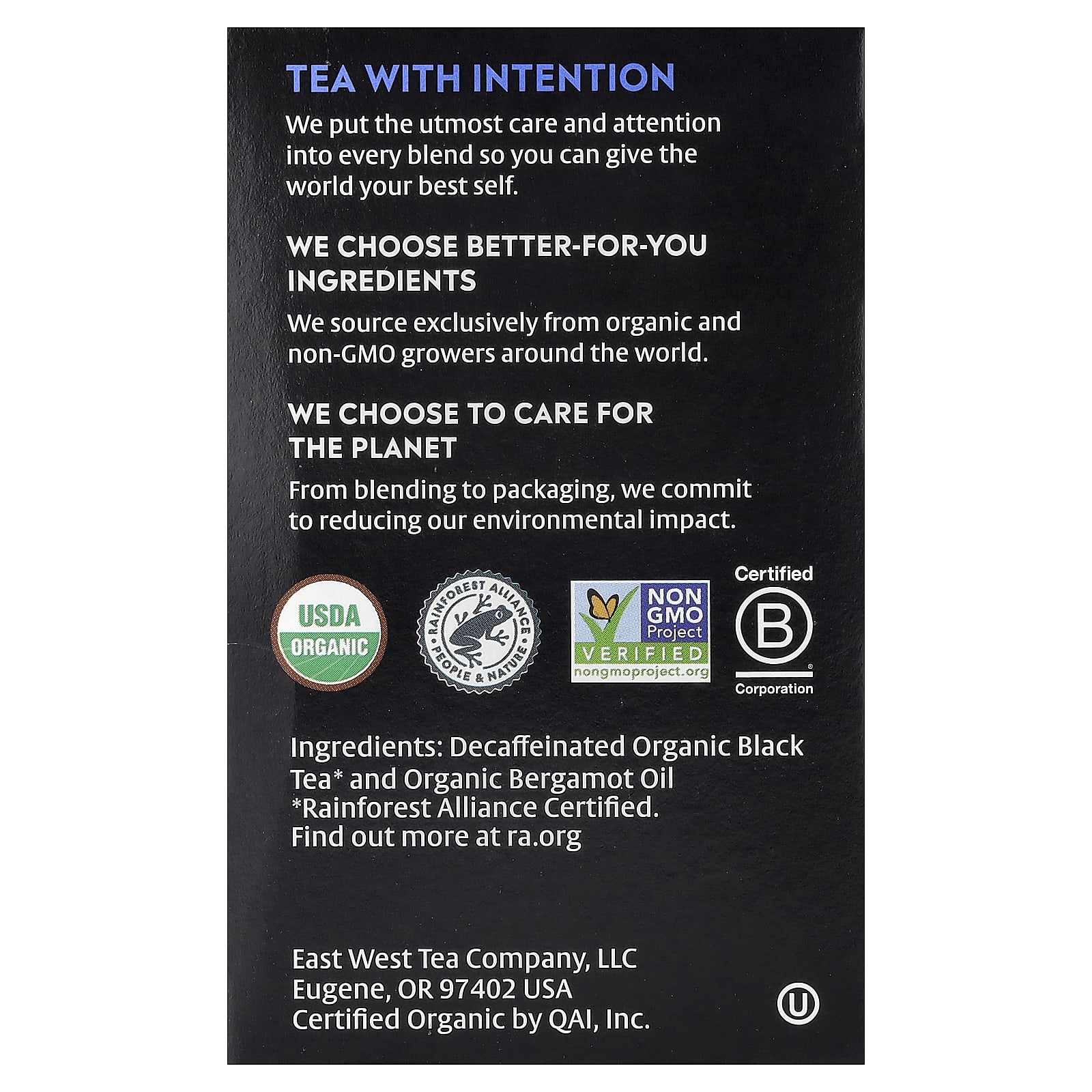 Чай Choice Organics Black Earl Grey Decaf, оттенок 16 Tea Bags, 29 г, чайные пакетики — фото 3