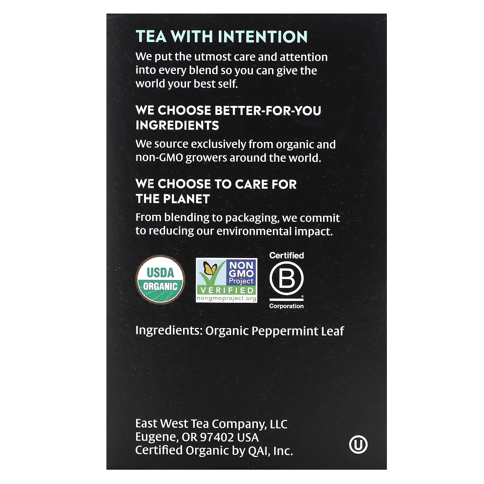 Чай Choice Organics Herbal Peppermint Caffeine Free, оттенок 16 Tea Bags, 17 г, чайные пакетики — фото 2