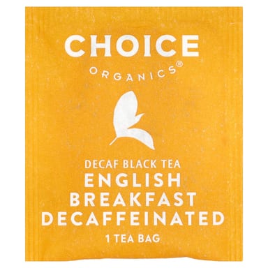 Чай Choice Organics Black English Breakfast Decaf, оттенок 16 Tea Bags, 32 г, чайные пакетики