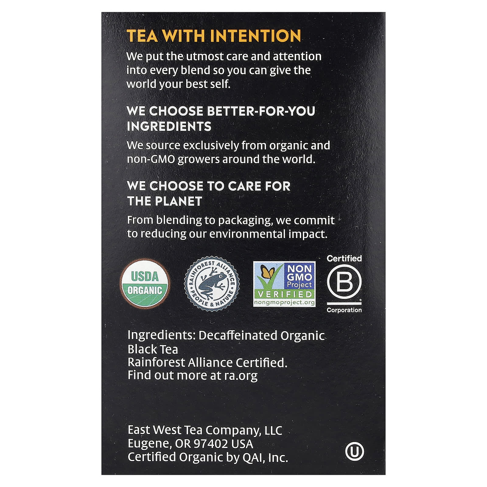 Чай Choice Organics Black English Breakfast Decaf, оттенок 16 Tea Bags, 32 г, чайные пакетики — фото 3