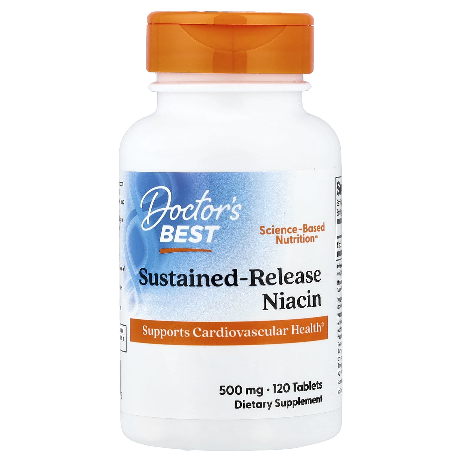 Ниацин Doctor's Best Sustained-Release, пролонгированное высвобождение, 500 мг, 120 таблеток — фото 8