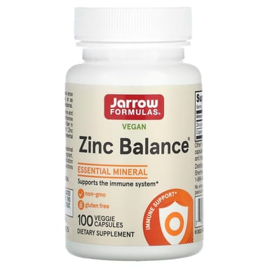 Цинк Jarrow Formulas Vegan Balance, 100 растительных капсул