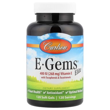 Витамин E Carlson E-Gems® Elite with Tocopherols & Tocotrienols, 120 мягких капсул