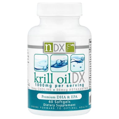 Масло криля Natural Dynamix (NDX) DX Premium DHA & EPA, 60 мягких капсул