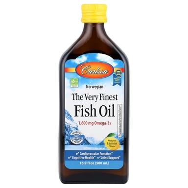 Рыбий жир Carlson Norwegian The Very Finest, вкус Natural Lemon, 500 мл, масло