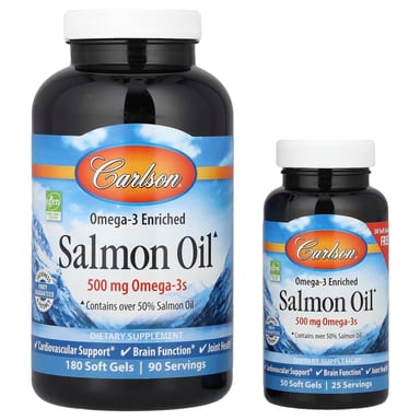 Омега-3 Carlson Enriched Salmon Oil, 230 мягких капсул