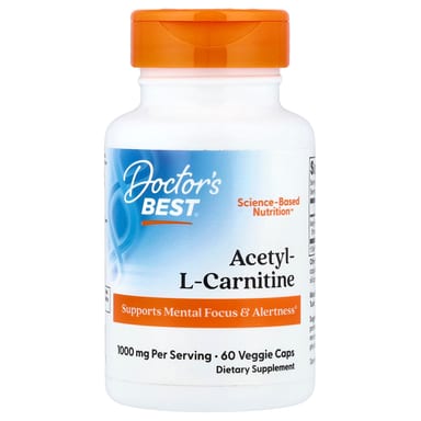 Ацетил-L-карнитин Doctor's Best Acetyl-L-Carnitine, 500 мг, 60 растительных капсул