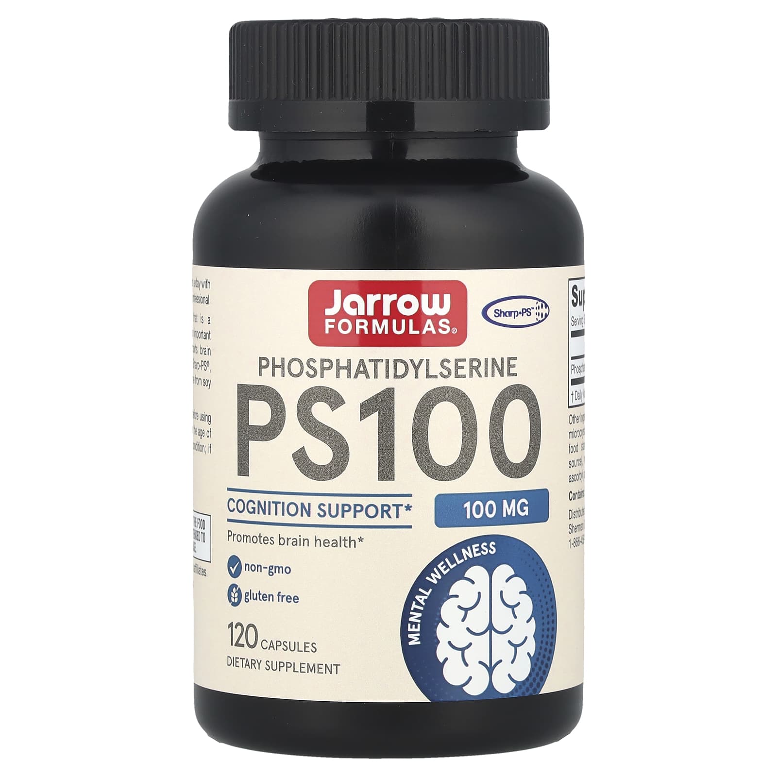 Фосфатидилсерин Jarrow Formulas PS100, 100 мг, 120 капсул