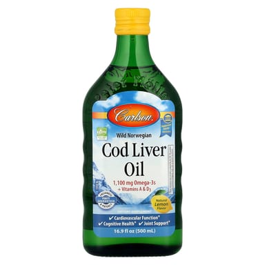 Масло печени трески Carlson Wild Norwegian, вкус Natural Lemon, 500 мл