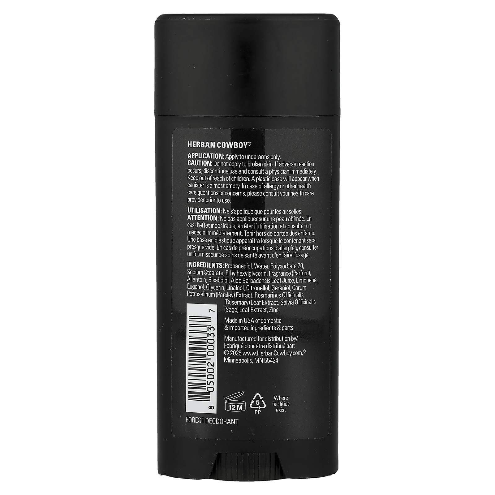 Дезодорант Herban Cowboy, оттенок Forest, 80 г