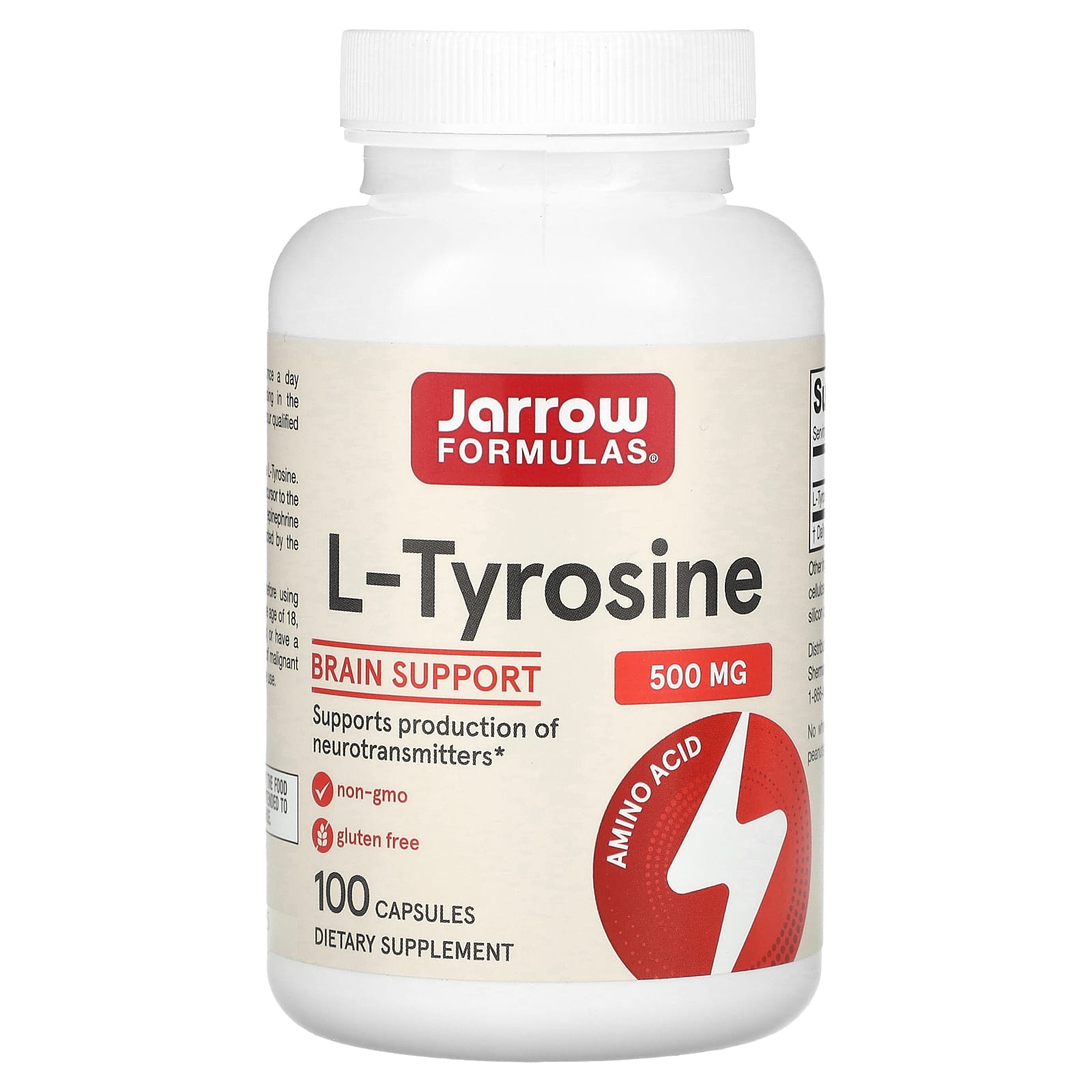 L-тирозин Jarrow Formulas L-Tyrosine, 500 мг, 100 капсул