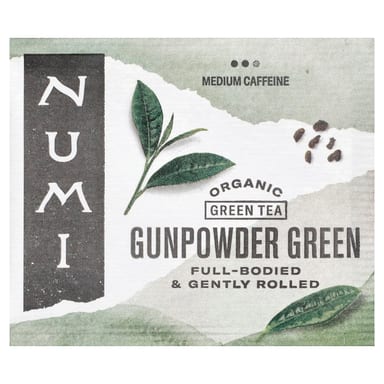 Чай Numi Tea Organic Green Gunpowder Green, оттенок 18 Non-GMO Tea Bags, 36 г, чайные пакетики