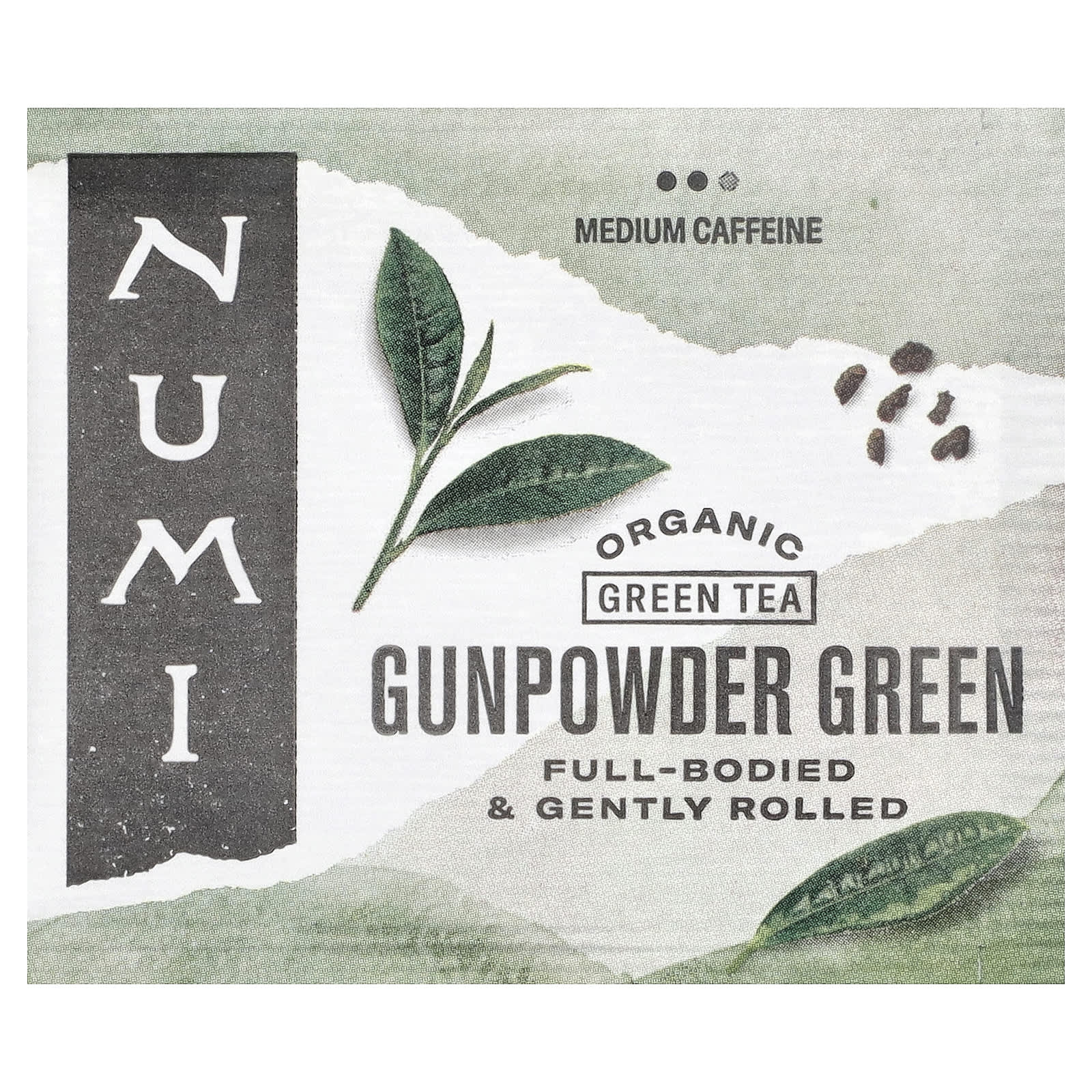 Чай Numi Tea Organic Green Gunpowder Green, оттенок 18 Non-GMO Tea Bags, 36 г, чайные пакетики