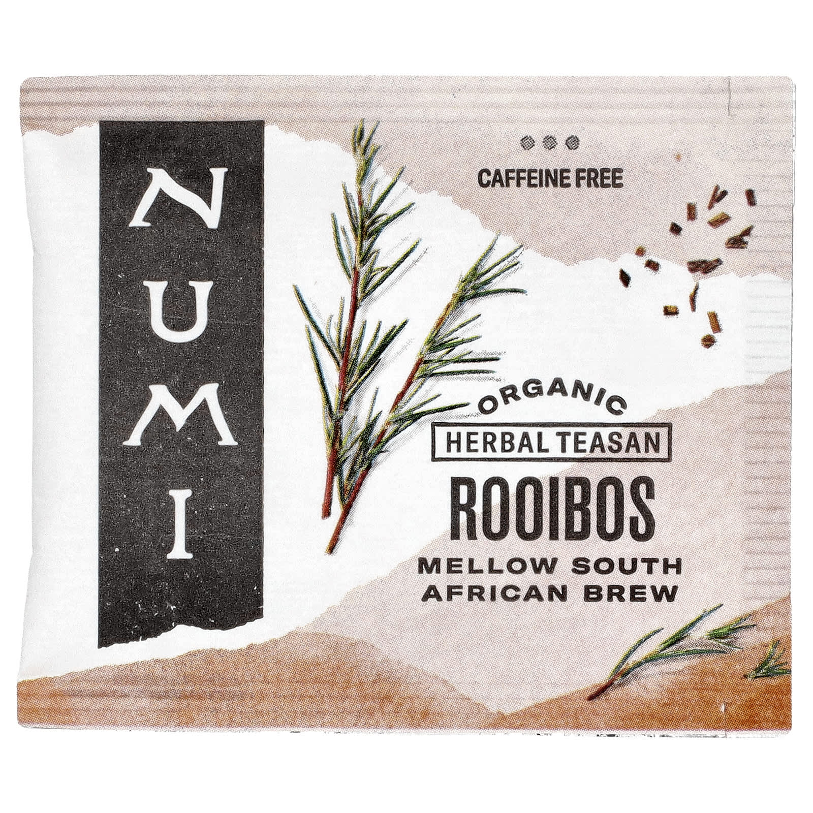 Чай Numi Tea Organic Herbal Teasan Rooibos Caffeine Free, оттенок 18 Non-GMO Tea Bags, 43.2 г, чайные пакетики — фото 3