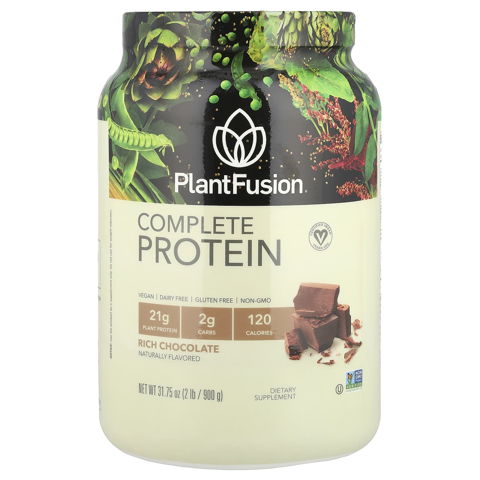 Шоколад PlantFusion Complete Protein Rich, 900 г, 2 lb