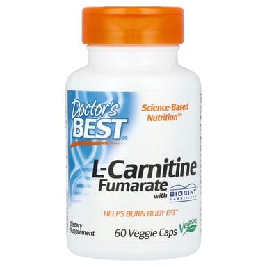 L-карнитин Doctor's Best L-Carnitine Fumarate with Biosint Carnitine, 500 мг, 60 растительных капсул