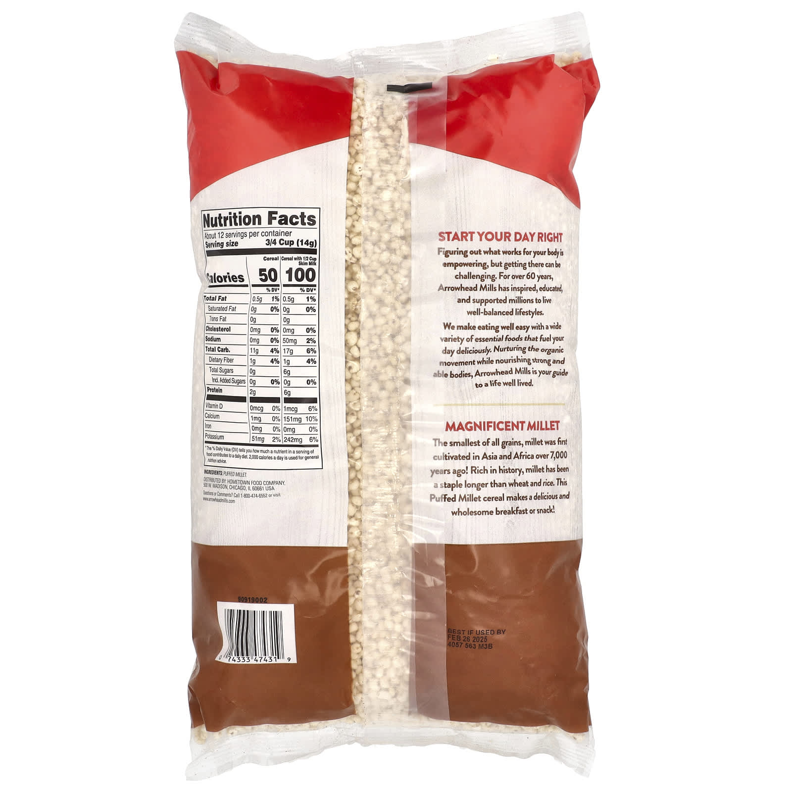 Хлопья Arrowhead Mills Puffed Millet, 170 г — фото 2