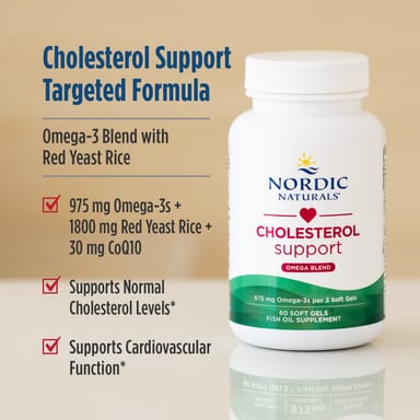 Омега-комплекс Nordic Naturals Cholesterol Support, 60 мягких капсул