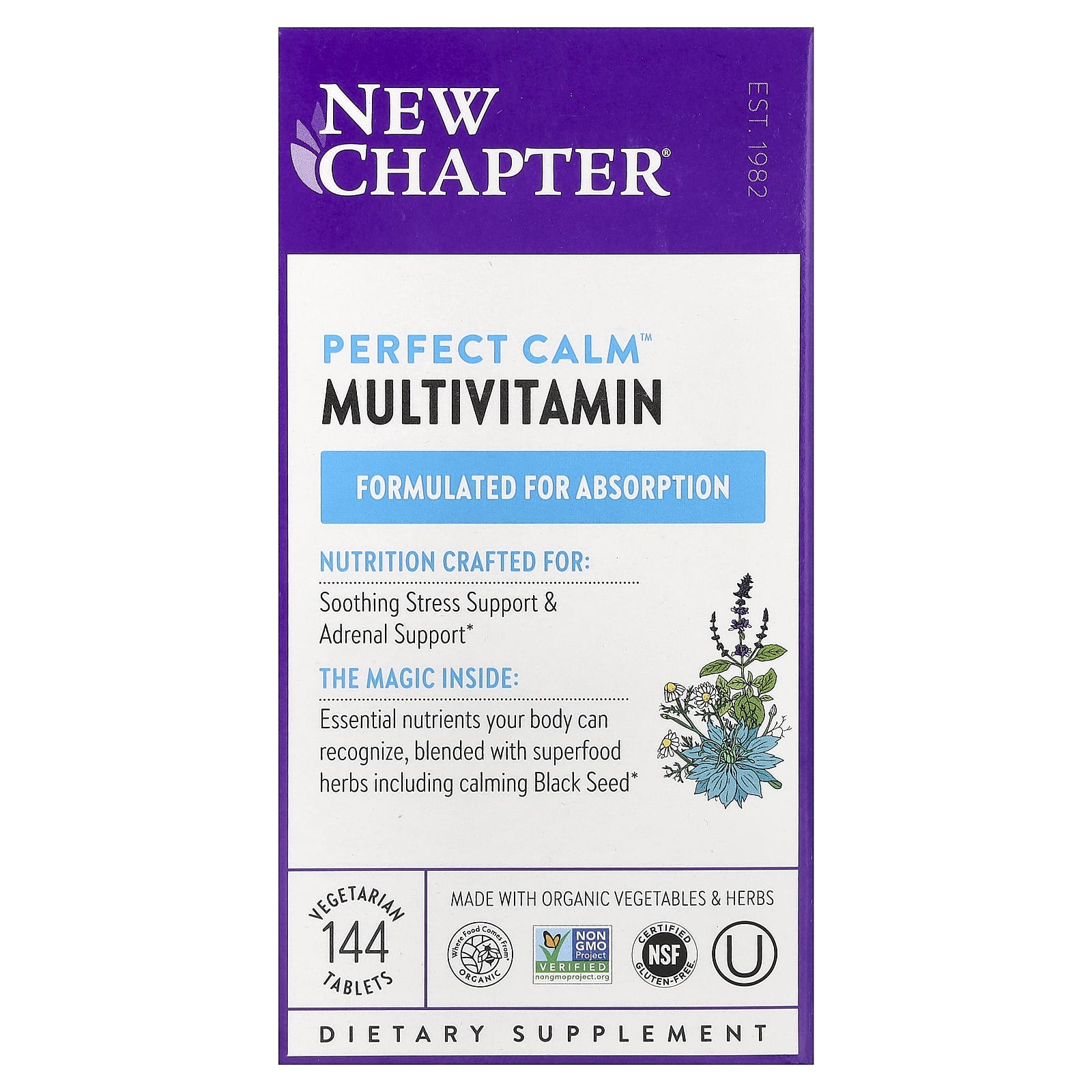 Мультивитамины New Chapter Perfect Calm™, 144 растительных таблеток — фото 2