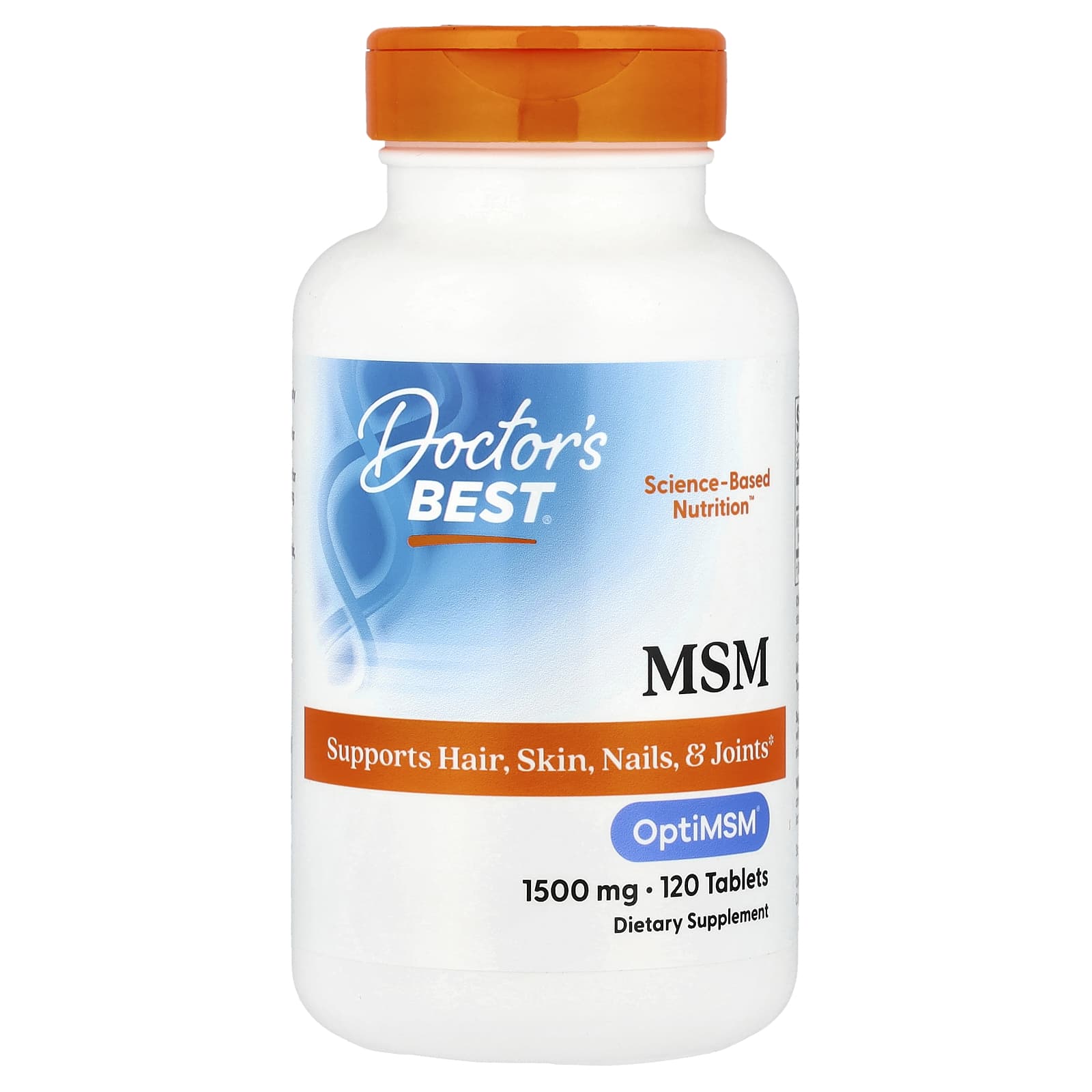 МСМ Doctor's Best with OptiMSM®, 1500 мг, 120 таблеток
