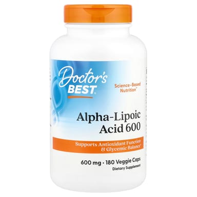 Альфа-липоевая кислота Doctor's Best Alpha-Lipoic Acid 600, 600 мг, 180 растительных капсул