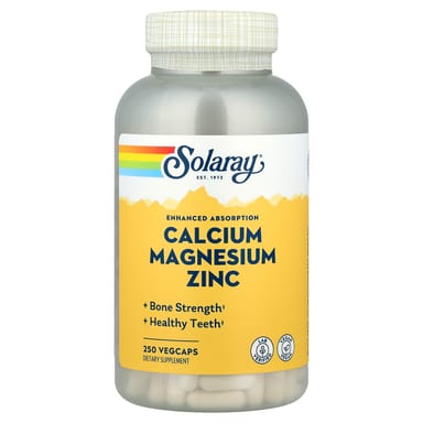 Магний Solaray Calcium Zinc, 250 растительных капсул