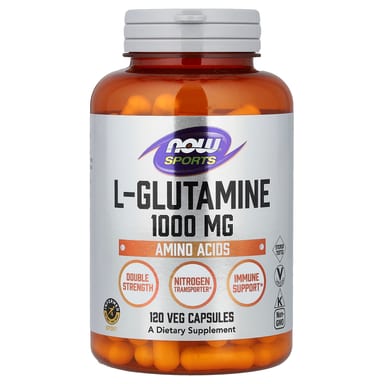 L-глютамин NOW Foods L-Glutamine, 1000 мг, 120 растительных капсул