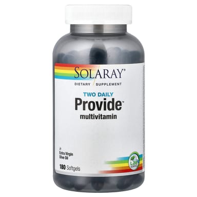 Мультивитамины Solaray Two Daily Provide™, 180 мягких капсул