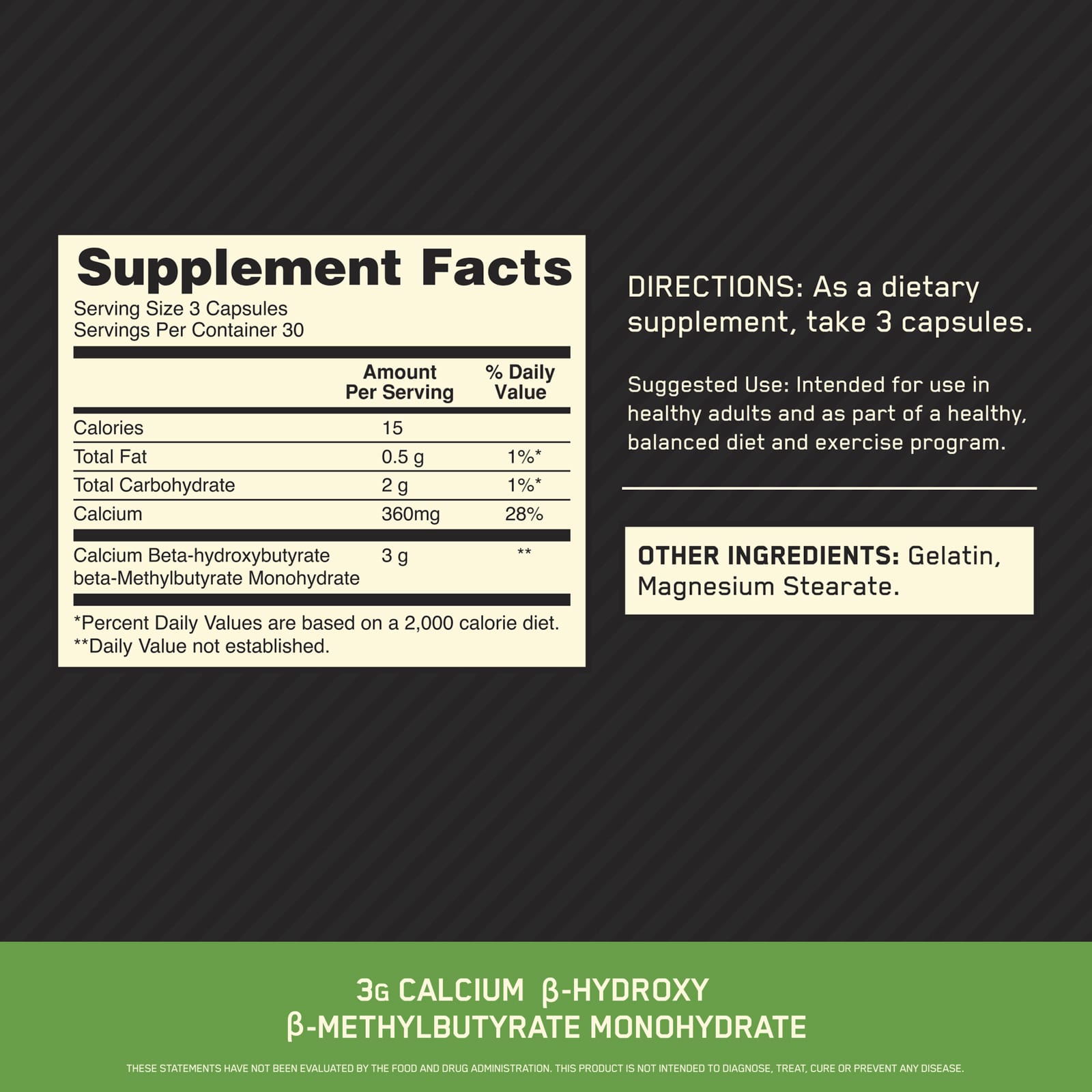 HMB Optimum Nutrition, 1000 мг, 90 капсул