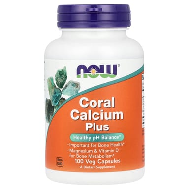 Кальций NOW Foods Coral Plus, 100 растительных капсул