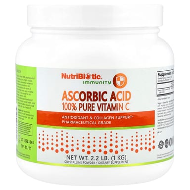 Витамин C NutriBiotic Immunity Ascorbic Acid 100% Pure Crystalline Powder, 1 кг, порошок