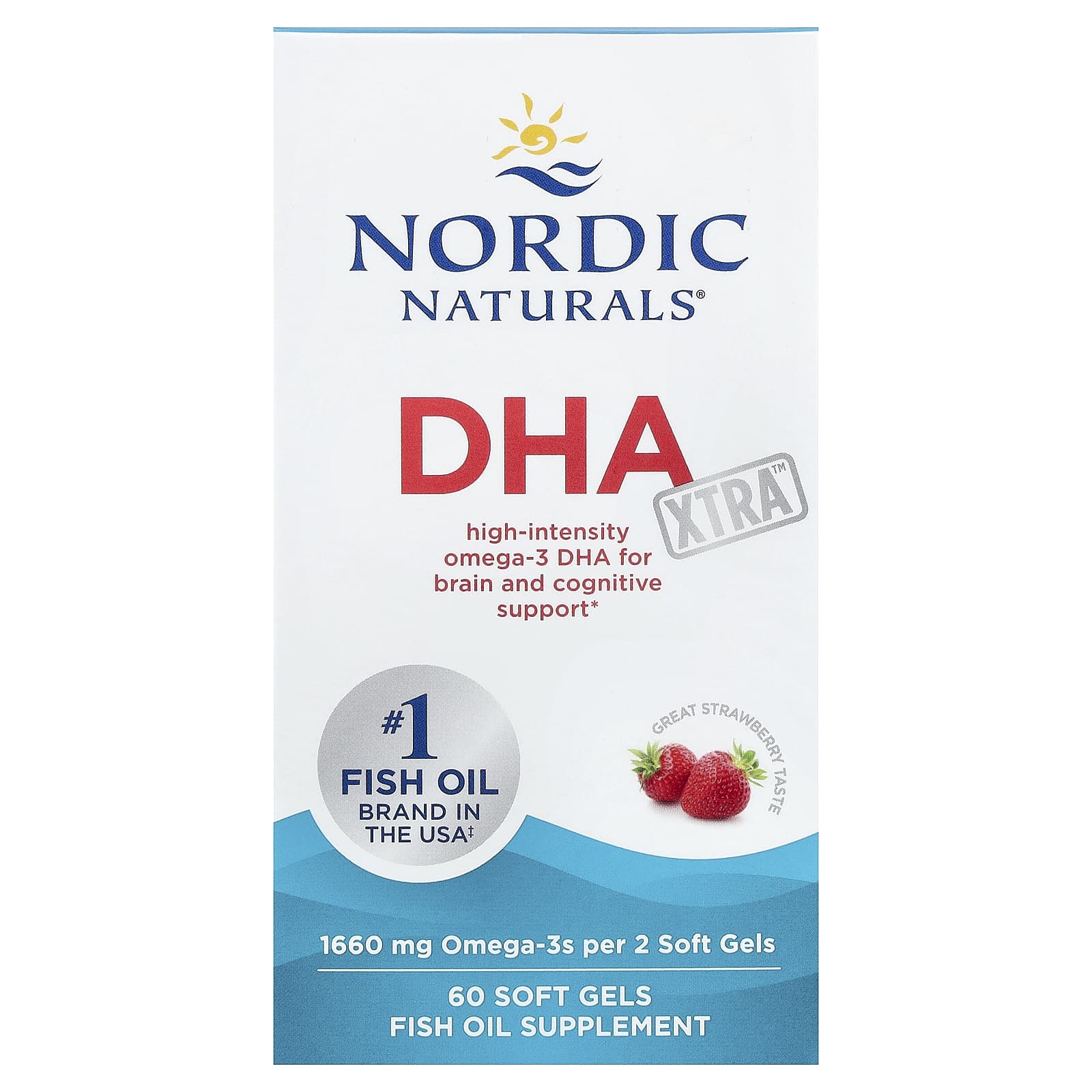 DHA Nordic Naturals Xtra™, вкус Strawberry, 60 мягких капсул — фото 2