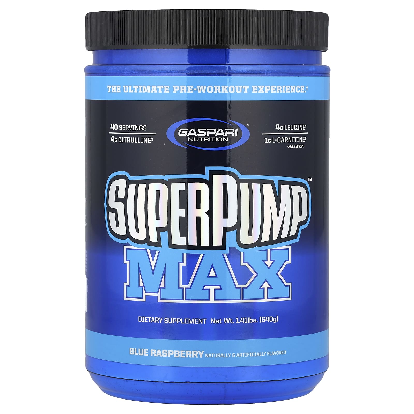 Предтренировочный комплекс SuperPump Gaspari Nutrition™ Max, вкус Blue Raspberry, 640 г