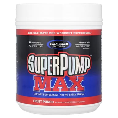 Предтренировочный комплекс SuperPump Gaspari Nutrition™ Max, вкус Fruit Punch, 640 г