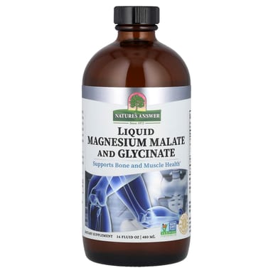 Магний малат Nature's Answer Liquid and Glycinate, 480 мл, жидкая форма