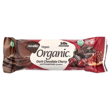 Темный шоколад NuGo Nutrition Organic® Protein Bars Cherry and Pomegranate, 50 г, 12 шт., батончик